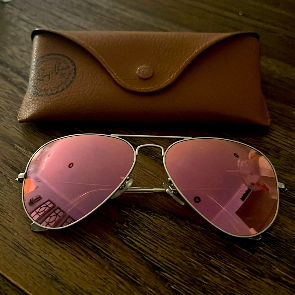 ❤️ ray-ban pink metallic aviators